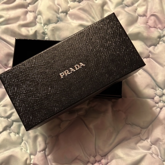 Prada sunglasses/eyeglasses hard case and a box